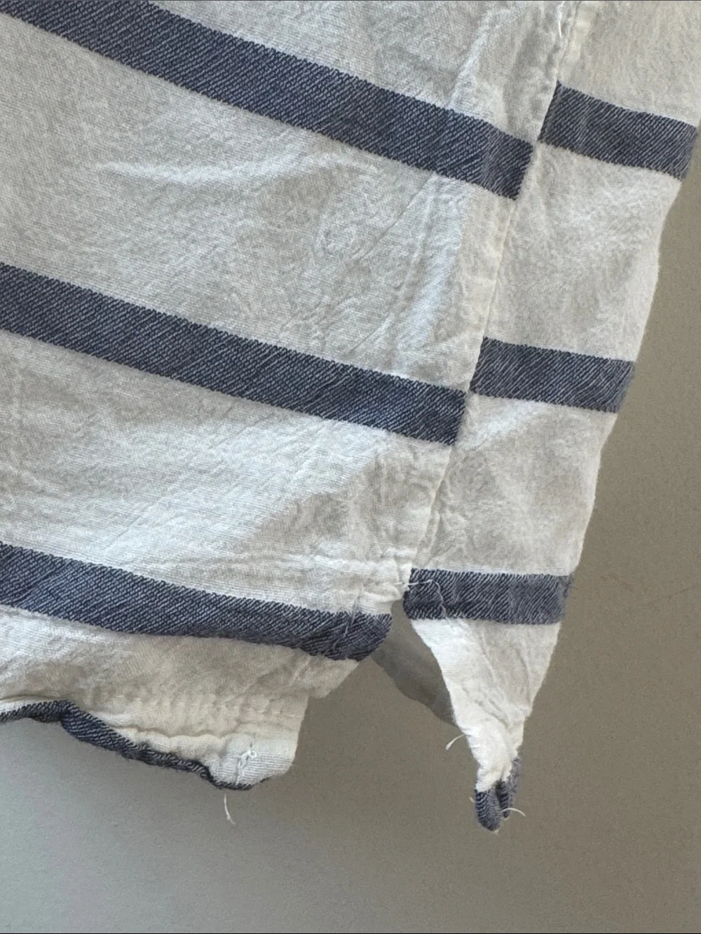 Boomil 100% Cotton Made in Greece Nautical Coastal Pop Over Top Size L Stripped